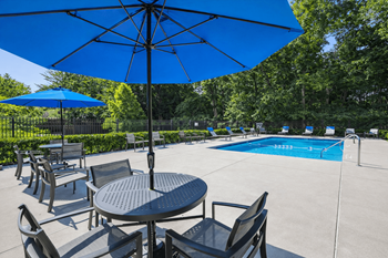 Poolside patio